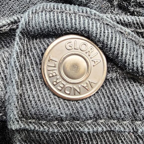 Gloria Vanderbilt Jeans Womens 12P PETITE Faded Black Amanda High Rise Slim Leg - Picture 3 of 16